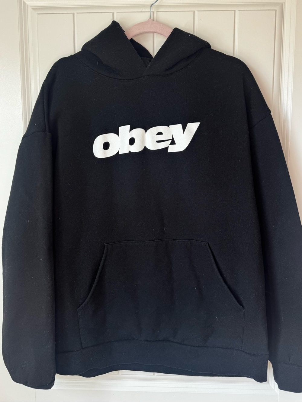 Obey Black Hoodie with White Logo